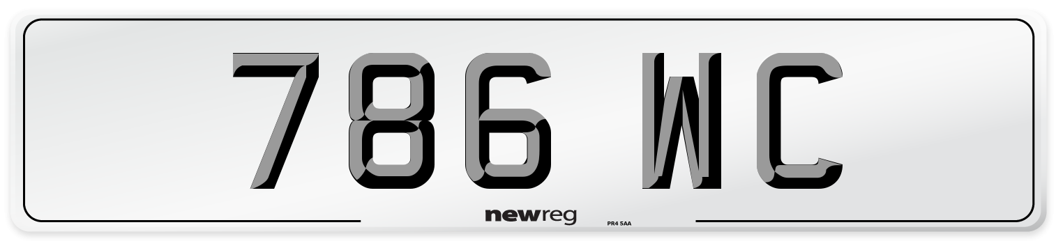 786 WC Number Plate from New Reg